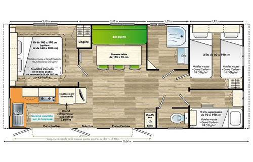 Mobil-home Confort 2 chambres